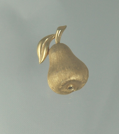 Trifari Pear Mini Fruit Brooch
